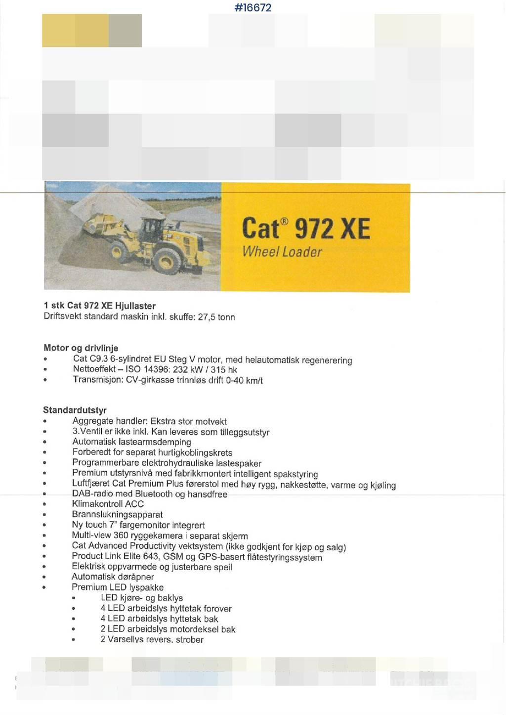 CAT 972 XE-GR. Brand new! Utovarivači na kotačima