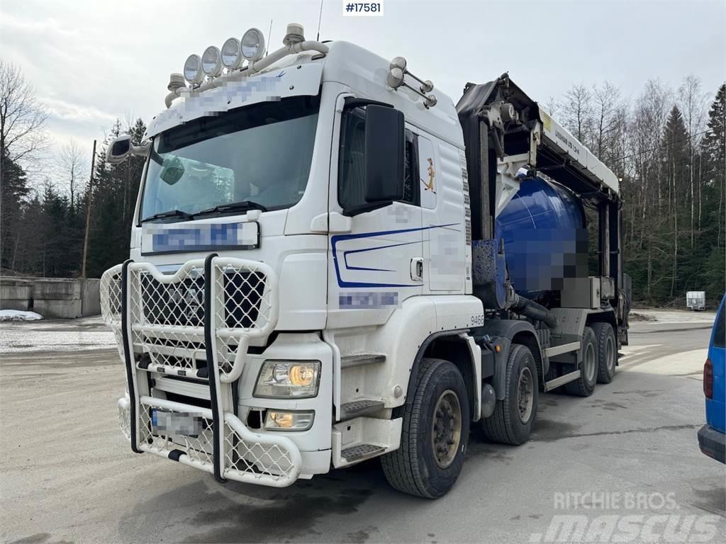 MAN TGS 35.540 8x4 concrete truck with band WATCH VIDE Kamioni mikseri za beton