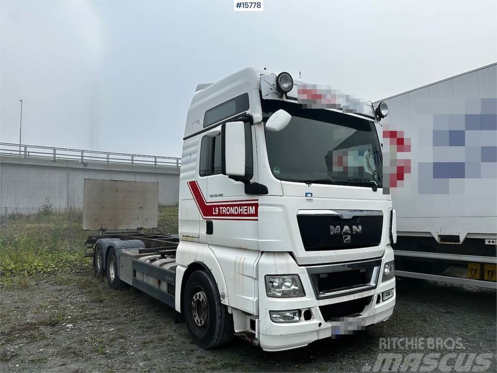 MAN TGX 26.480 6x2 Container truck w/ lift. Rep object Kontejnerski kamioni