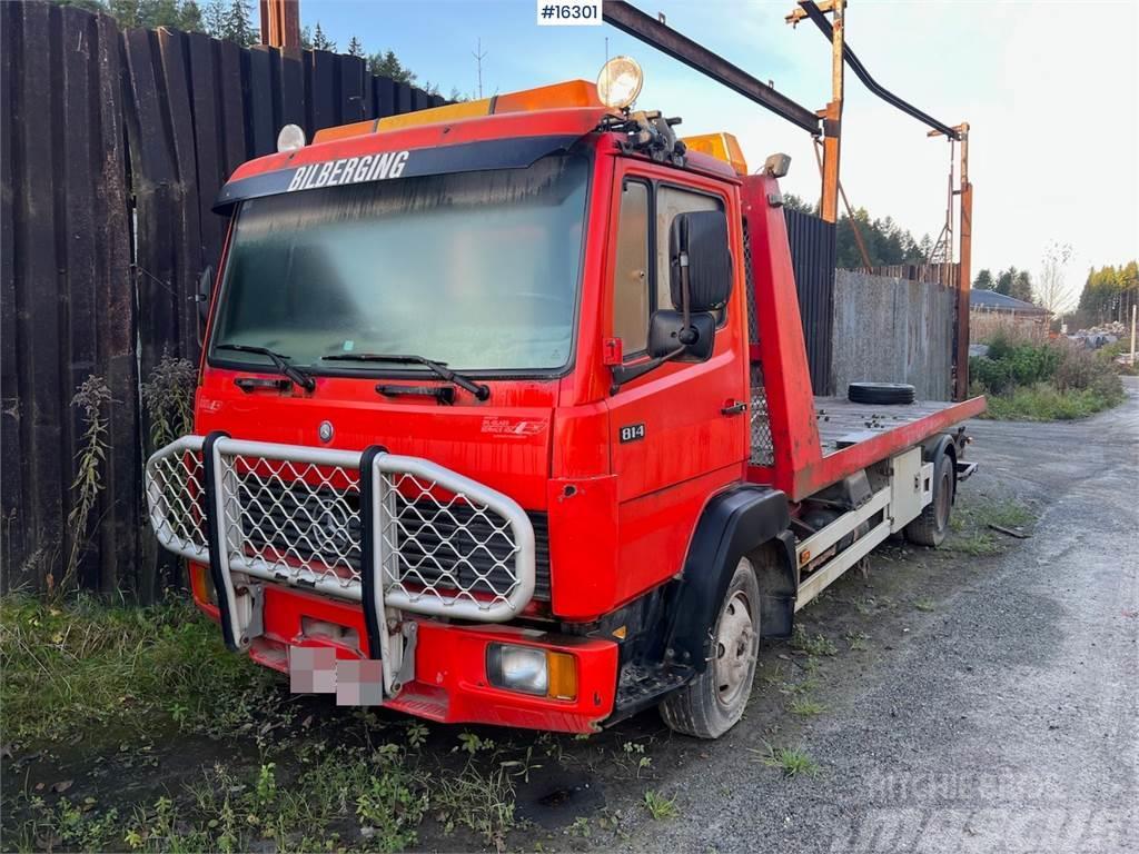 Mercedes-Benz 814 Tow truck w/ winch and lifting cradle. Recovery vozila