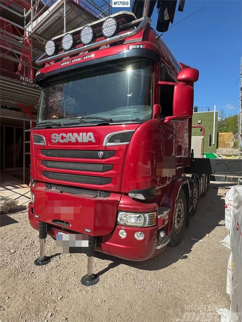 Scania R520 combi truck w/ 92 t/m Palfinger crane. Jib an Kamioni sa kranom