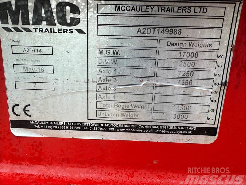  AG McCauley 14 Ton Dump Trailer, Oil & Air Brakes Kiperi prikolice