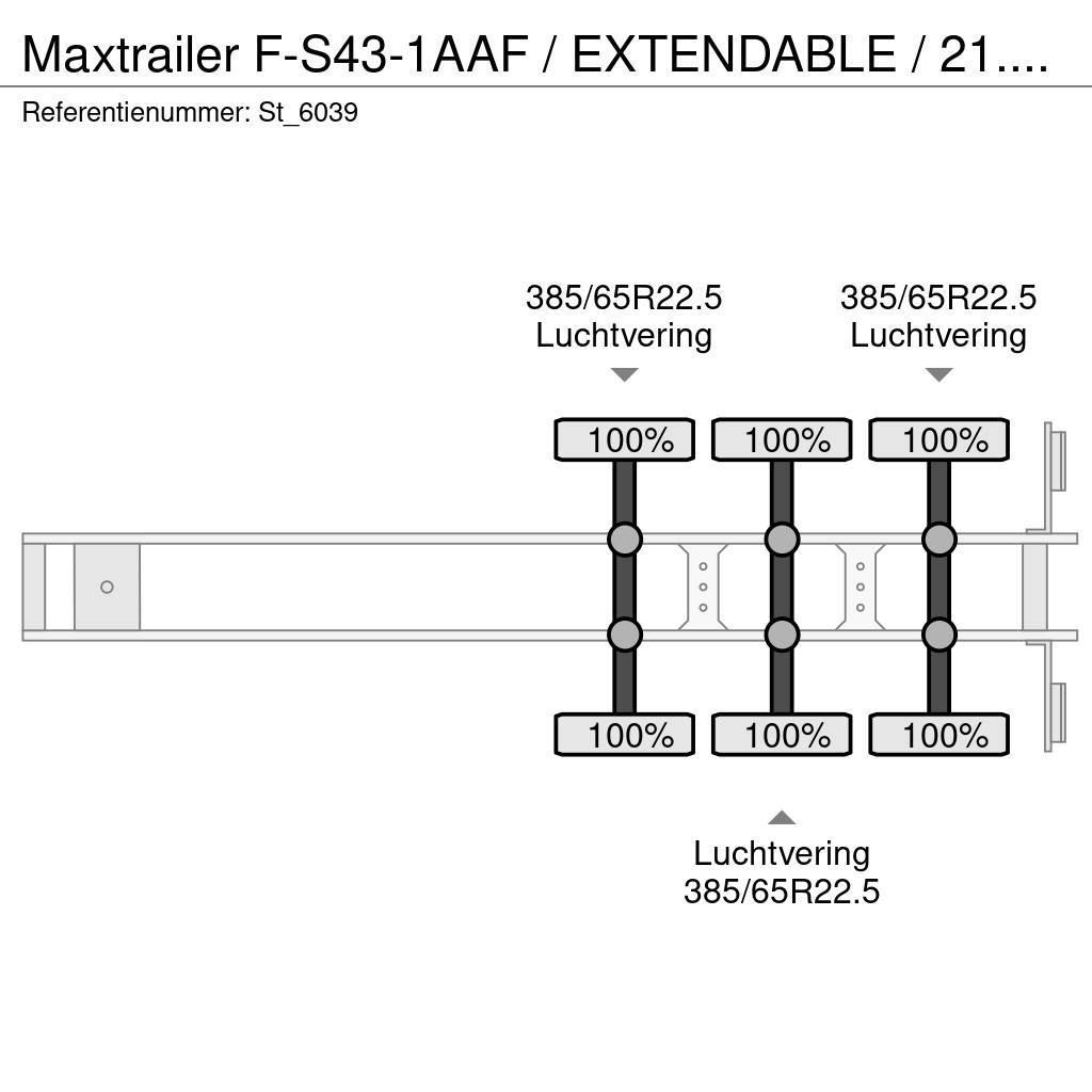 MAX Trailer F-S43-1AAF / EXTENDABLE / 21.10 mtr / TE KOOP - TE Ostale poluprikolice