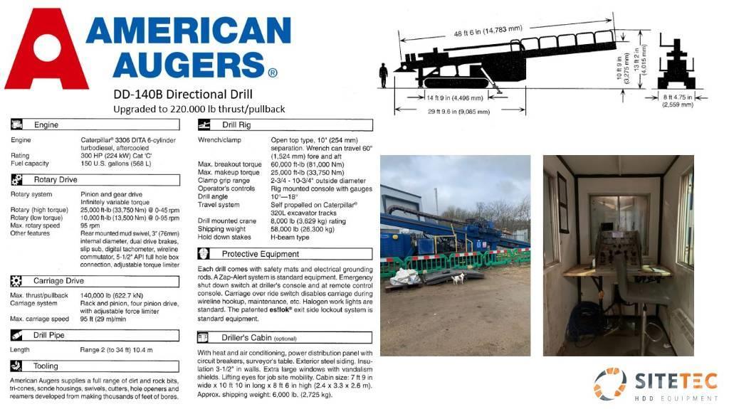 American Augers DD140 Oprema za vodoravno usmjerenje bušenja