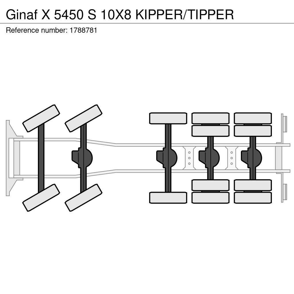 Ginaf X 5450 S 10X8 KIPPER/TIPPER Kiper kamioni