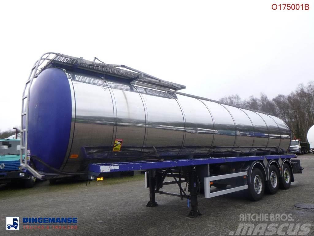 EKW Heavy oil tank inox 32.6 m3 / 1 comp Tanker poluprikolice