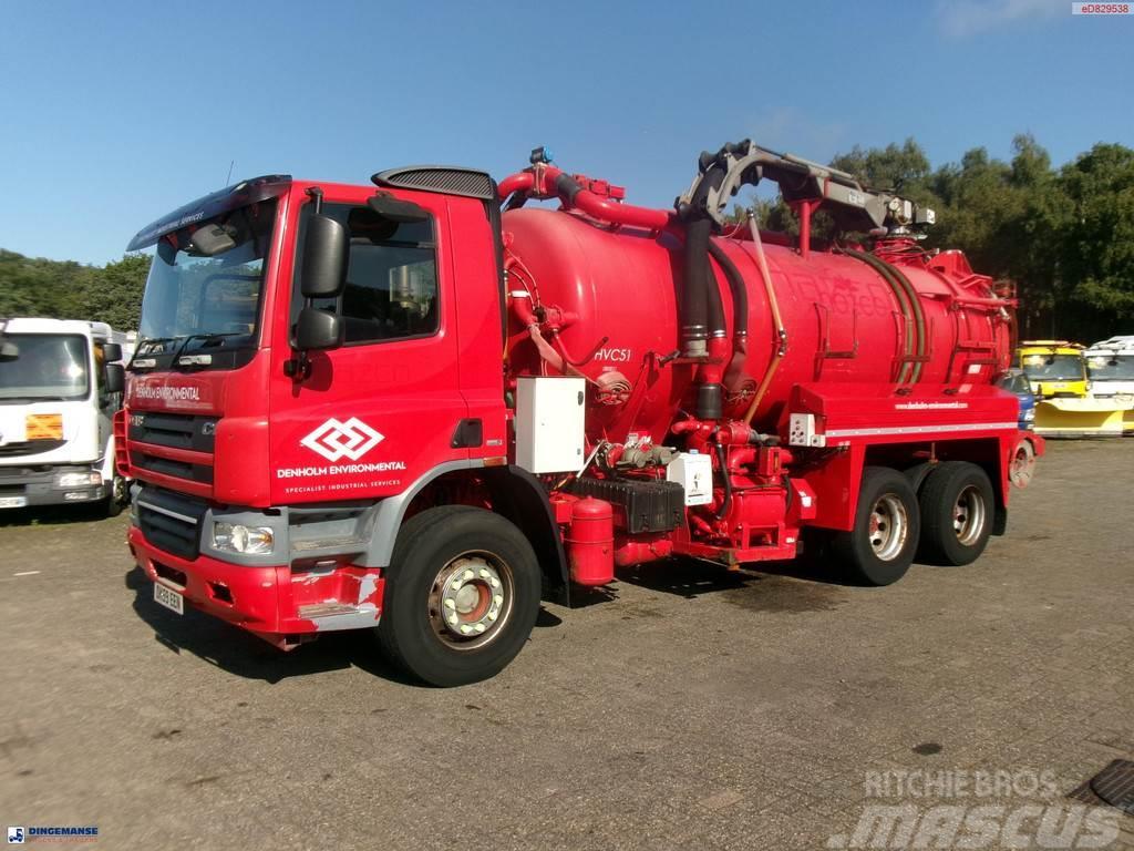 DAF CF 75.310 6x4 RHD Whale vacuum tank 11.8 m3 / 2 co Kiper kamioni