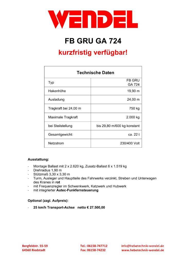 FB GRU GA 724 - Turmdrehkran - Baukran - Kran Toranjski kranovi