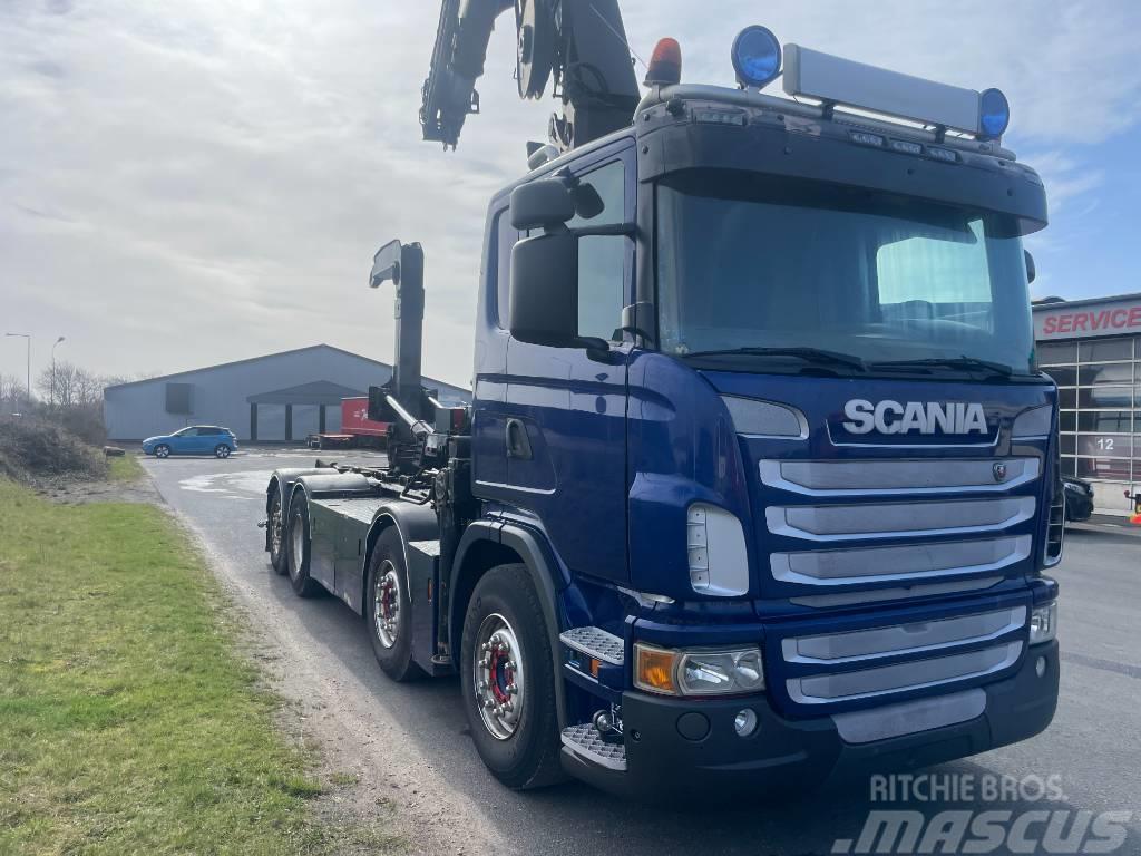 Scania R480 8x2 Rol kiper kamioni s kukama za dizanje