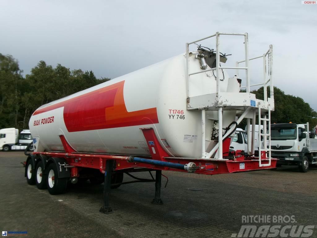 Feldbinder Powder tank alu 41 m3 (tipping) Tanker poluprikolice