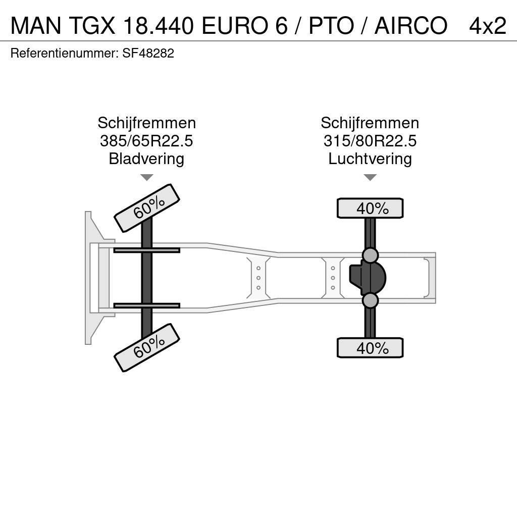 MAN TGX 18.440 EURO 6 / PTO / AIRCO Traktorske jedinice