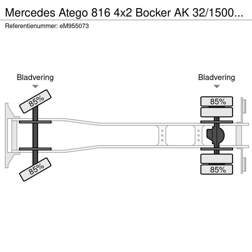 Mercedes-Benz Atego 816 4x2 Bocker AK 32/1500 SPS crane Rabljene dizalice za težak teren