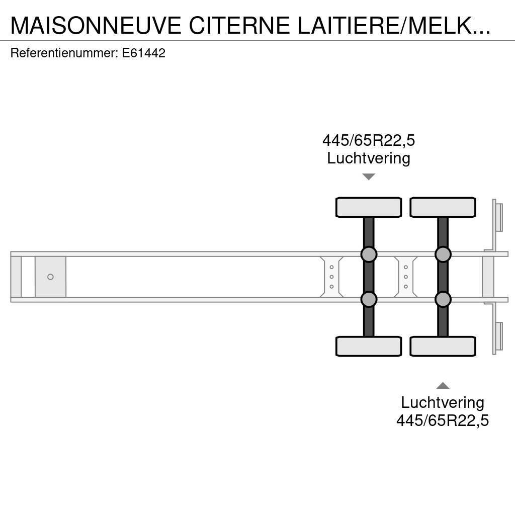 Maisonneuve CITERNE LAITIERE/MELK/MILK 26000L Tanker poluprikolice