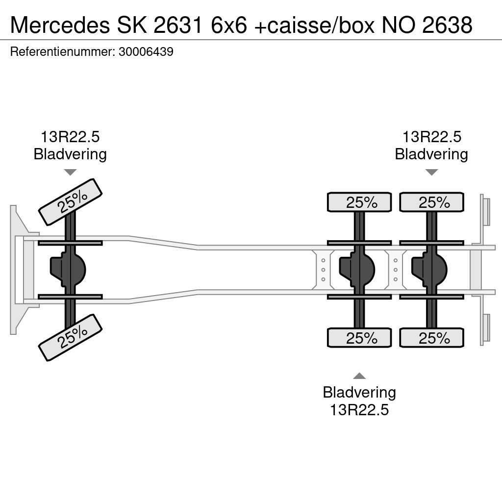 Mercedes-Benz SK 2631 6x6 +caisse/box NO 2638 Kontejnerski kamioni