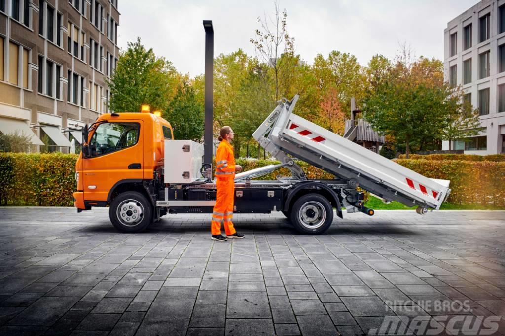Fuso eCanter ellastbil 8,55 ton lastväxlare Rol kiper kamioni s kukama za dizanje