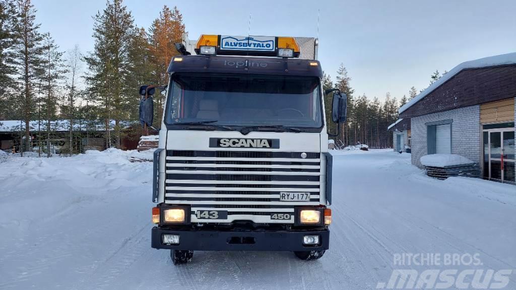 Scania 143 450 Asuntokuorma-auto Sanduk kamioni