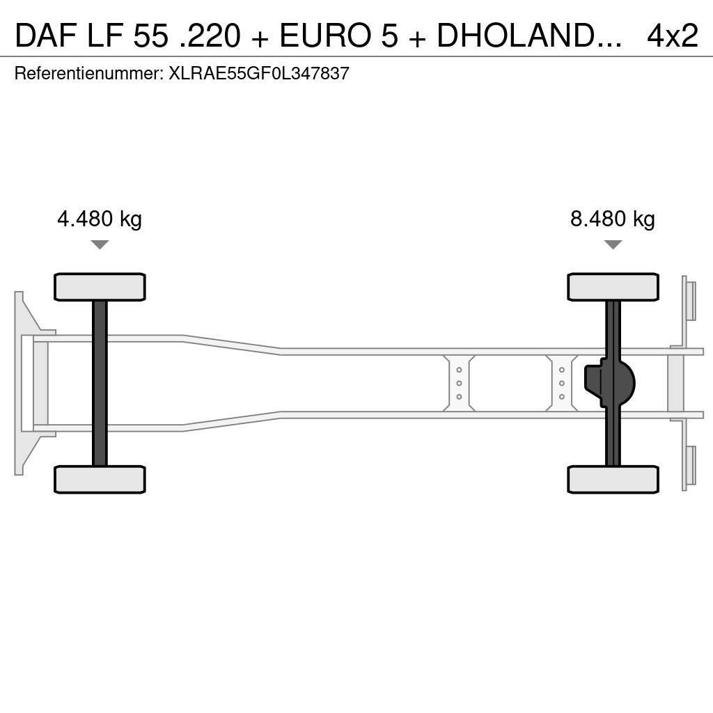 DAF LF 55 .220 + EURO 5 + DHOLANDIA LIFT 12T Kamioni-šasije