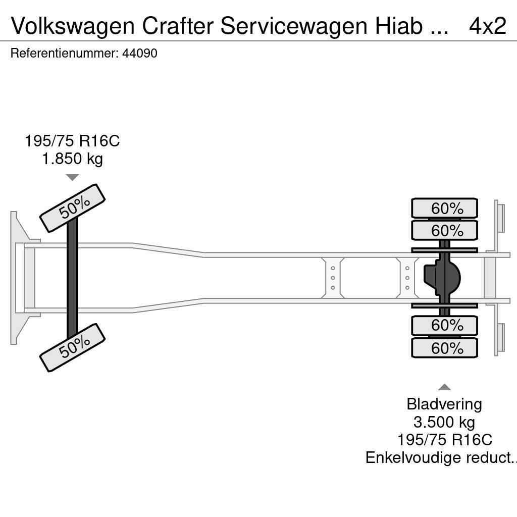 Volkswagen Crafter Servicewagen Hiab 1,3 Tonmeter laadkraan J Rabljene dizalice za težak teren
