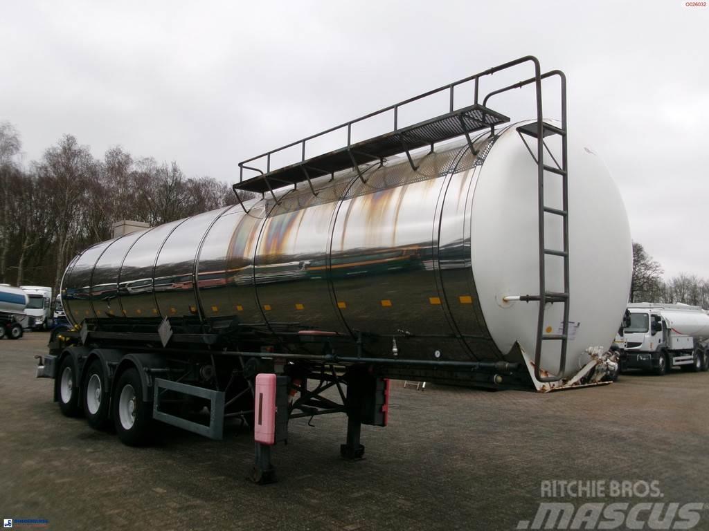 Metalovouga Bitumen / heavy oil tank inox 26.9 m3 / 1 comp Tanker poluprikolice