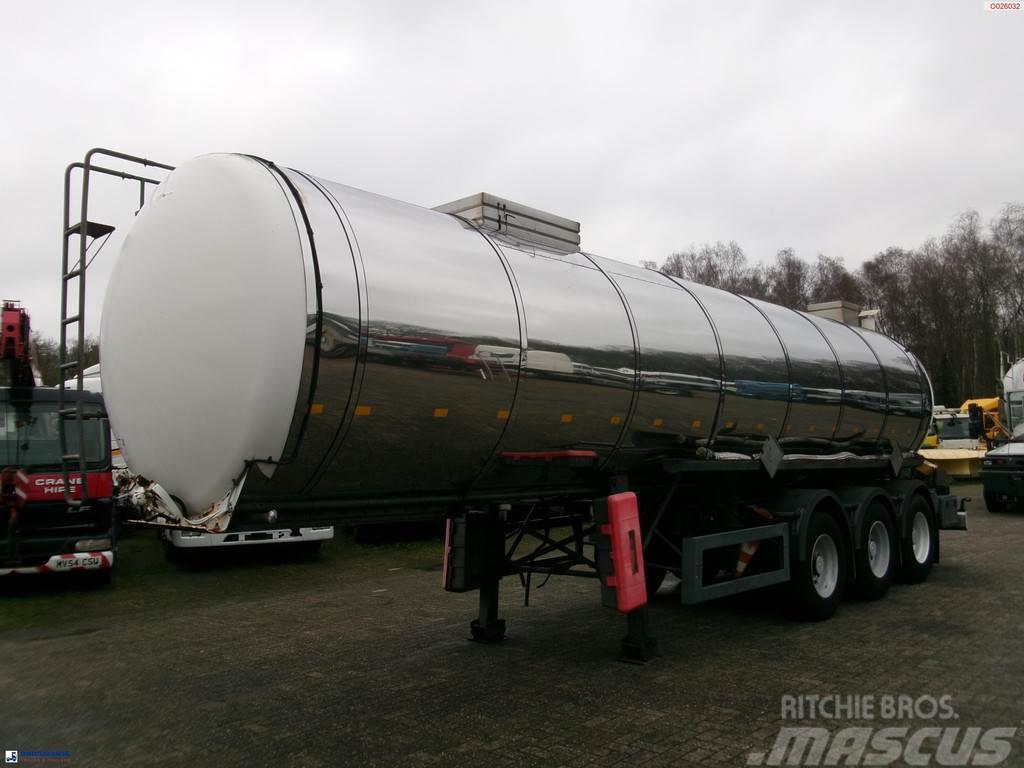 Metalovouga Bitumen / heavy oil tank inox 26.9 m3 / 1 comp Tanker poluprikolice
