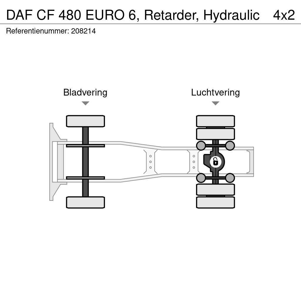 DAF CF 480 EURO 6, Retarder, Hydraulic Traktorske jedinice