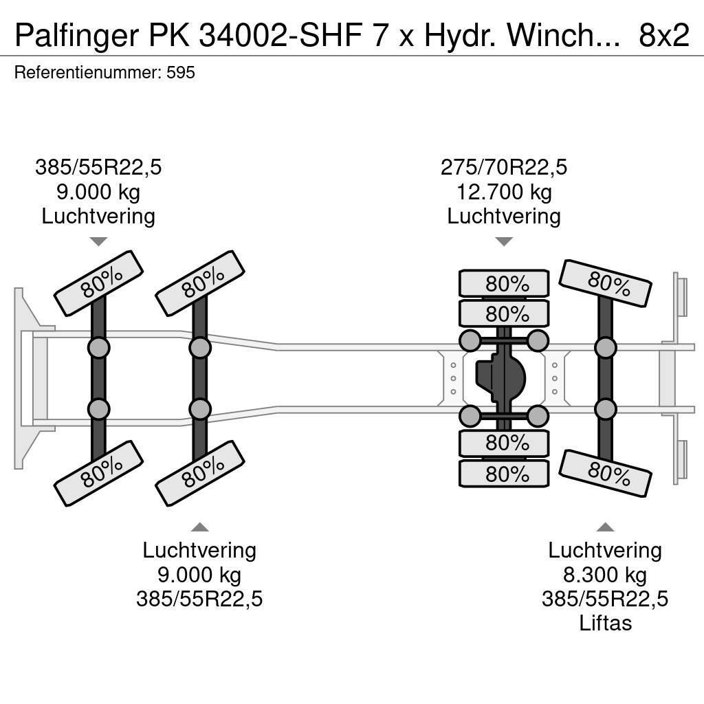 Palfinger PK 34002-SHF  7 x Hydr.  Winch  Scania R580 8x2  E Rabljene dizalice za težak teren