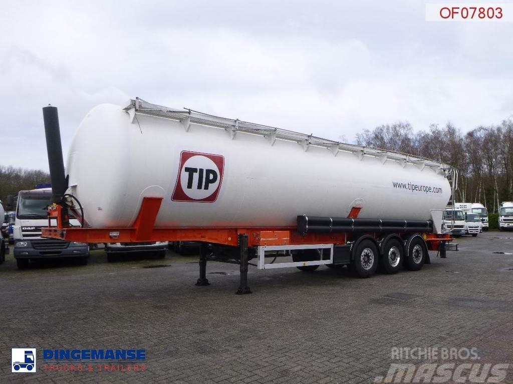 Feldbinder Powder tank alu 63 m3 / 1 comp Tanker poluprikolice
