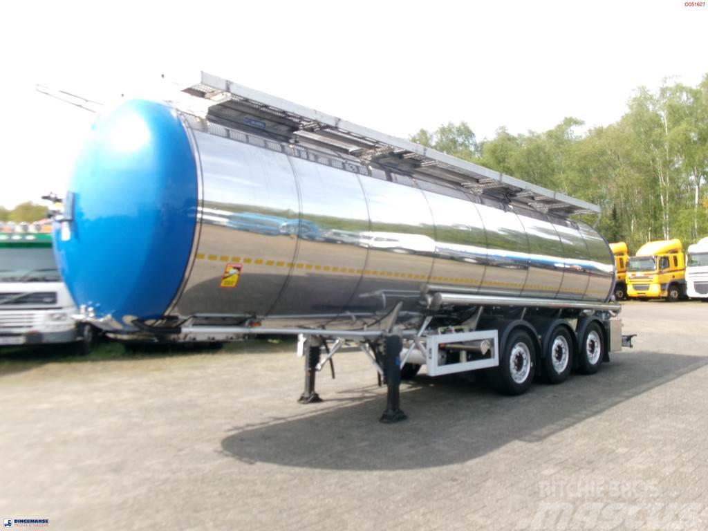 Feldbinder Chemical (non ADR) tank inox 34 m3 / 1 comp Tanker poluprikolice