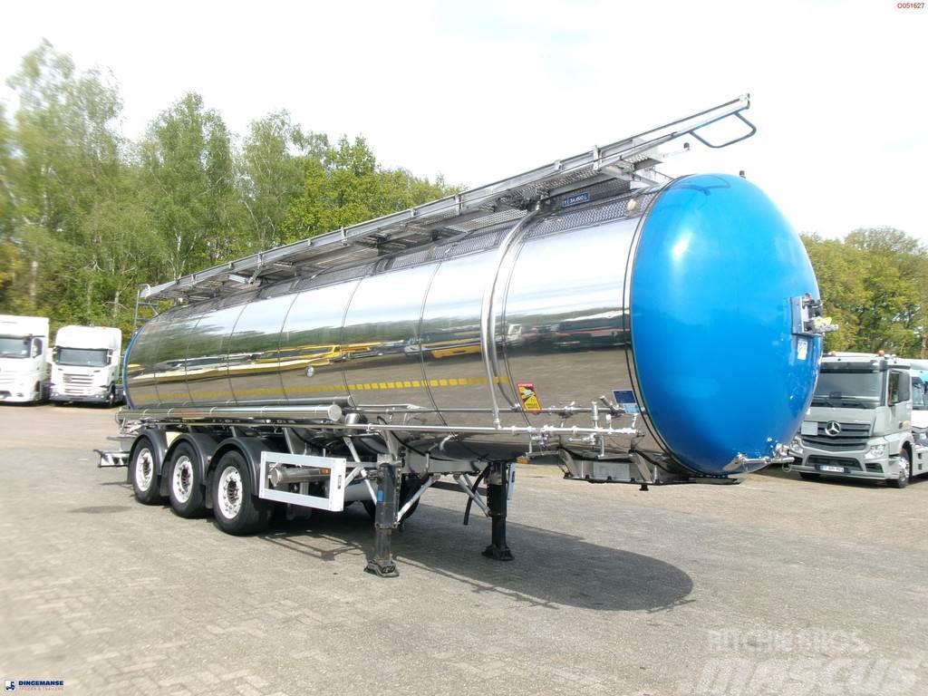 Feldbinder Chemical (non ADR) tank inox 34 m3 / 1 comp Tanker poluprikolice
