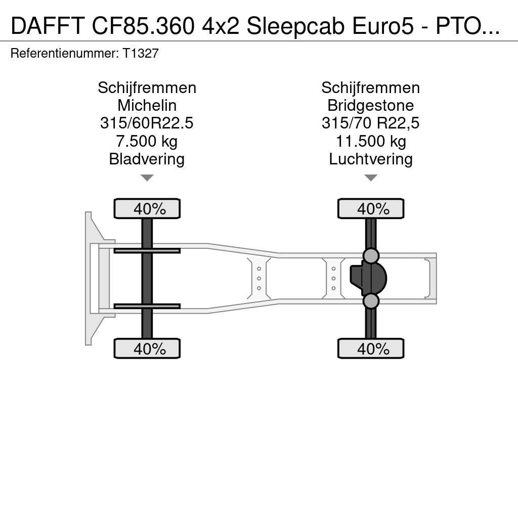 DAF FT CF85.360 4x2 Sleepcab Euro5 - PTO Prep - 3-Spaa Traktorske jedinice