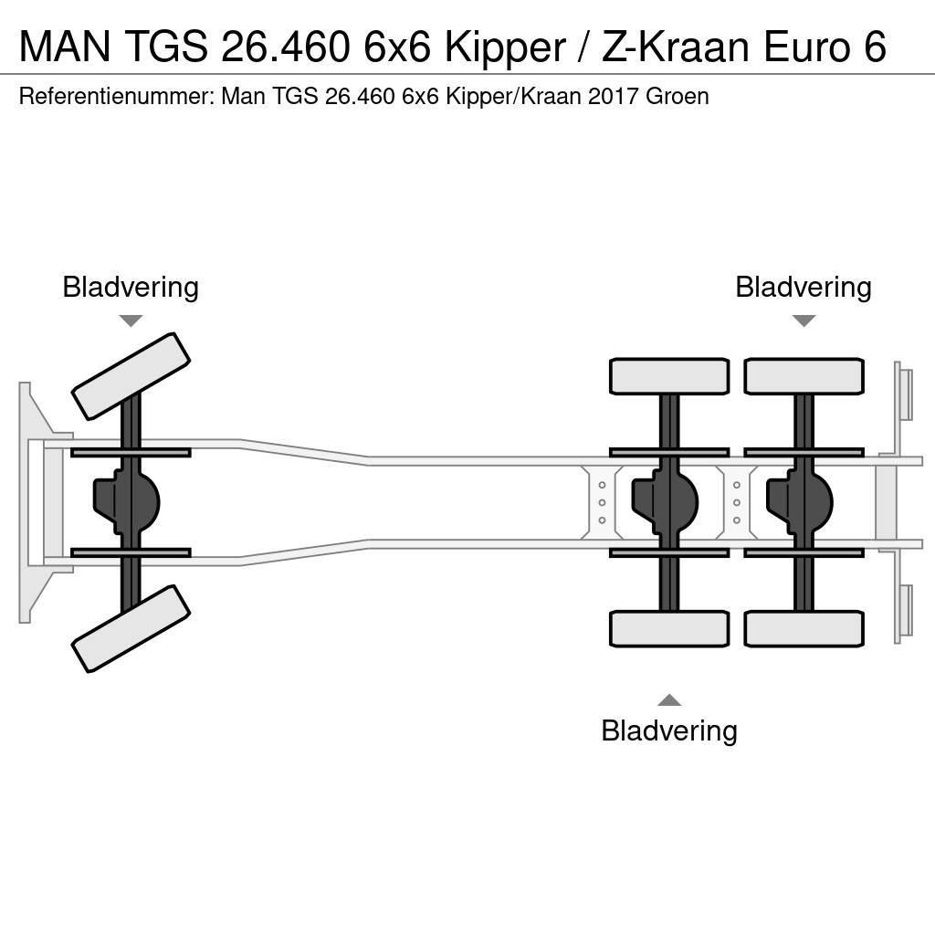 MAN TGS 26.460 6x6 Kipper / Z-Kraan Euro 6 Kiper kamioni