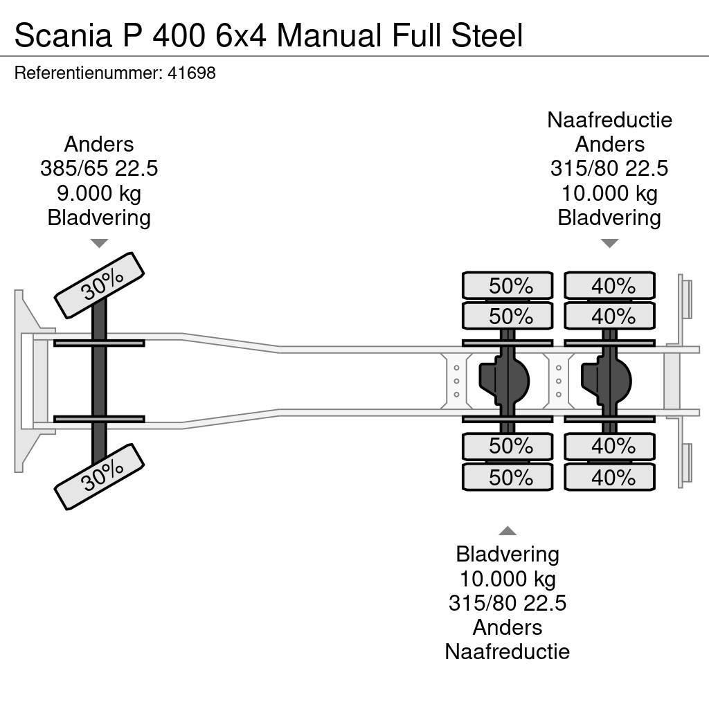 Scania P 400 6x4 Manual Full Steel Rol kiper kamioni s kukama za dizanje