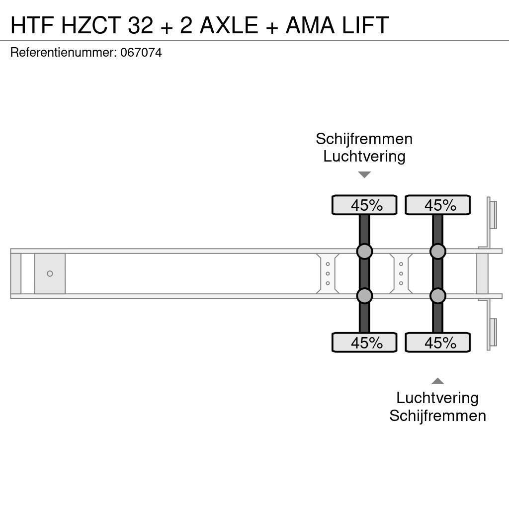 HTF HZCT 32 + 2 AXLE + AMA LIFT Sanduk poluprikolice