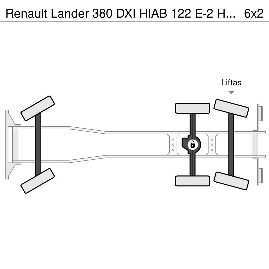 Renault Lander 380 DXI HIAB 122 E-2 HiDuo - REMOTE CONTROL Rabljene dizalice za težak teren