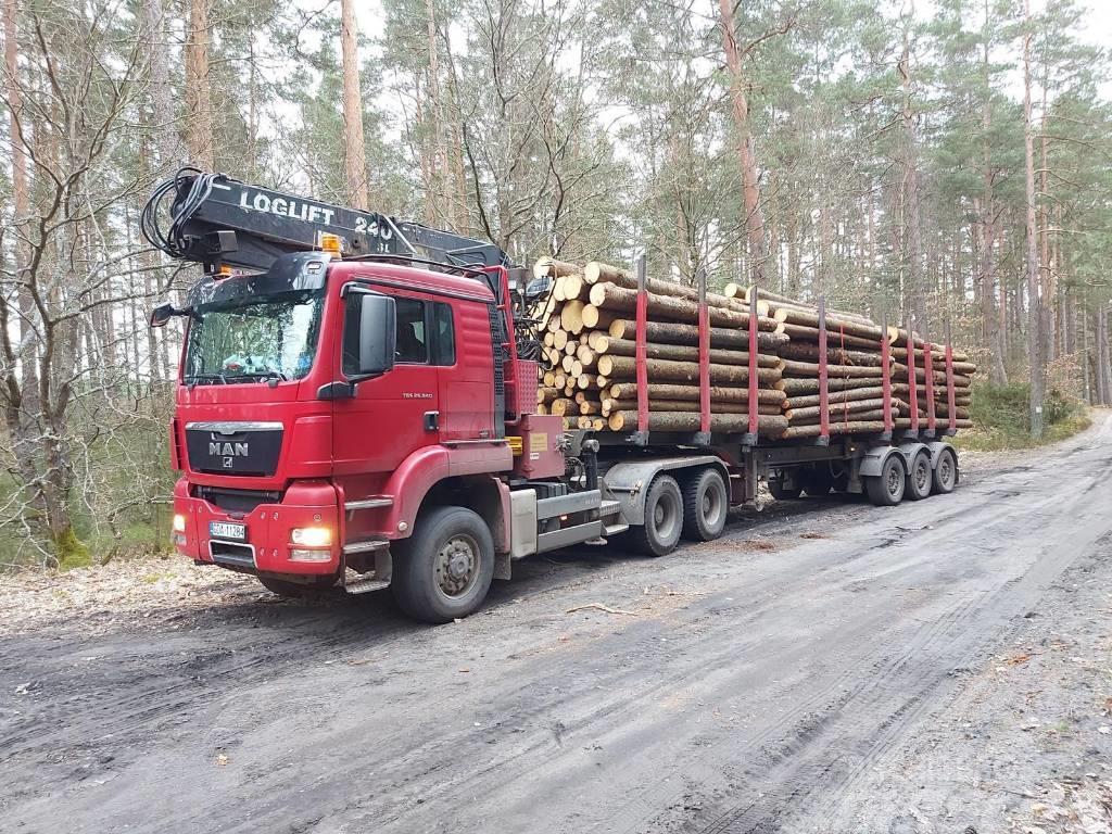 MAN TGS 26.540 6X6 z dźwigiem do przewozu drewna Kamioni za drva
