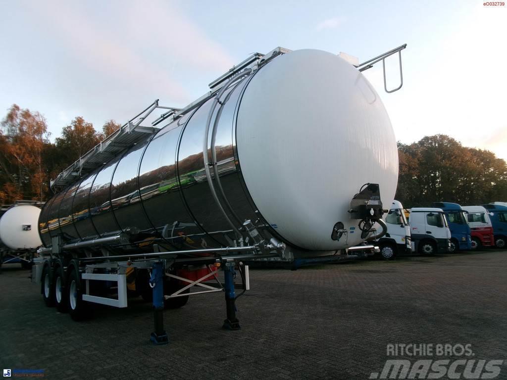 LAG Chemical tank inox 37.5 m3 / 1 comp Tanker poluprikolice