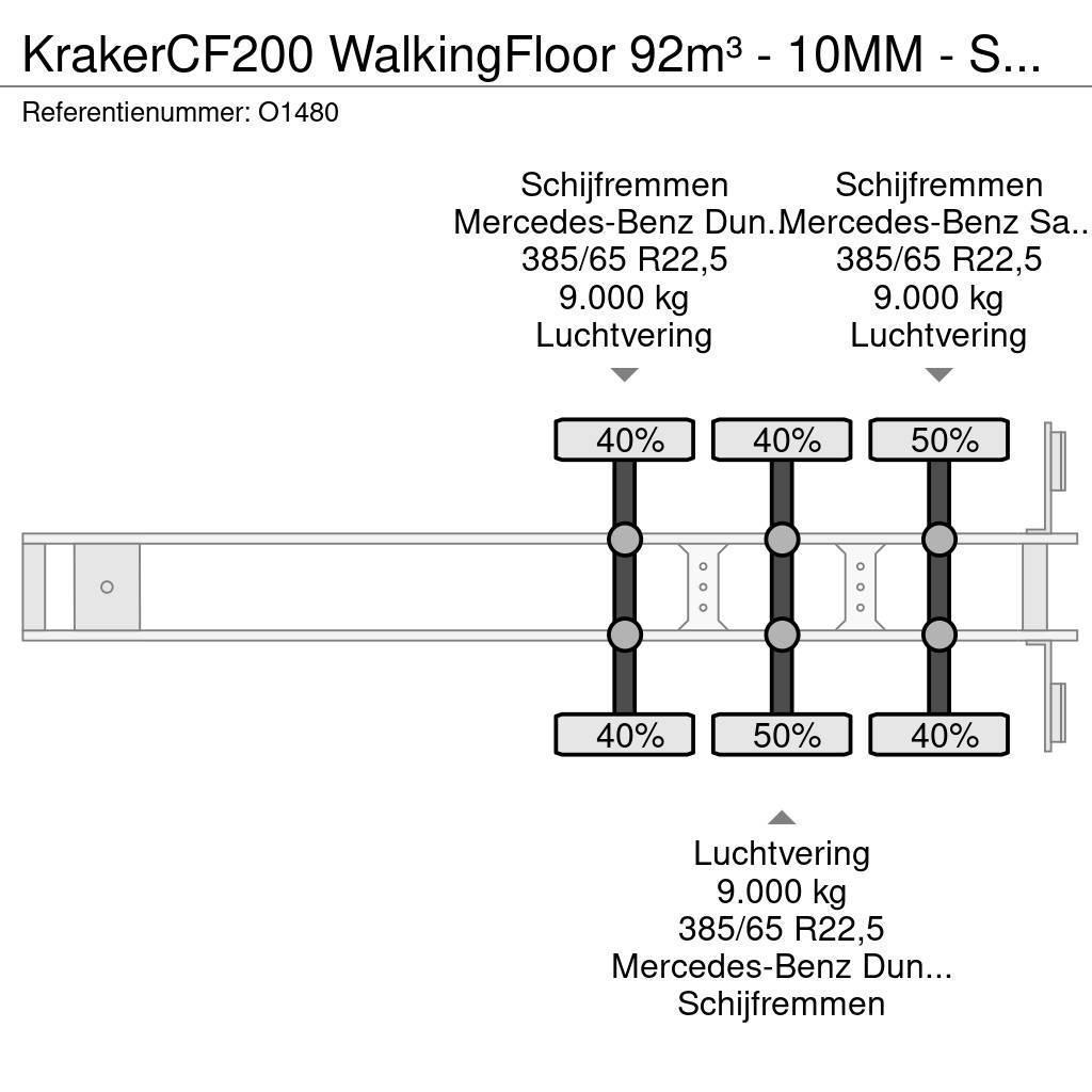 Kraker CF200 WalkingFloor 92m³ - 10MM - Schijfremmen - Ge Poluprikolice sa pokretnim podom