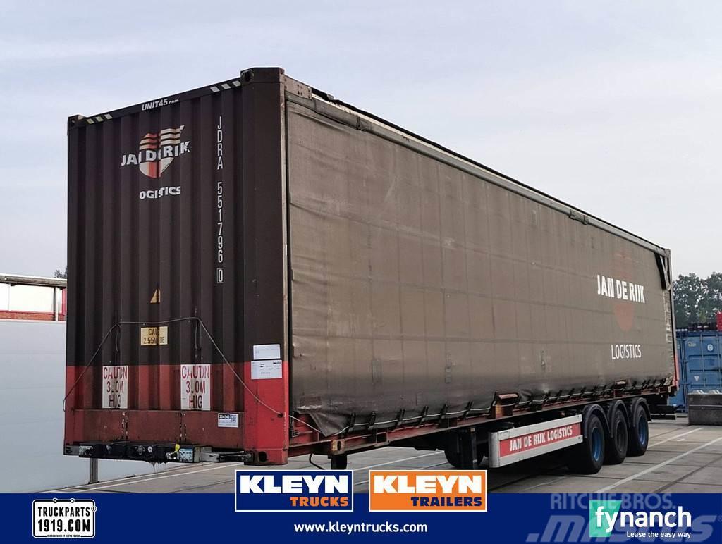  Hertoghs O3 WITH CONTAINER curtain container Kontejnerske poluprikolice