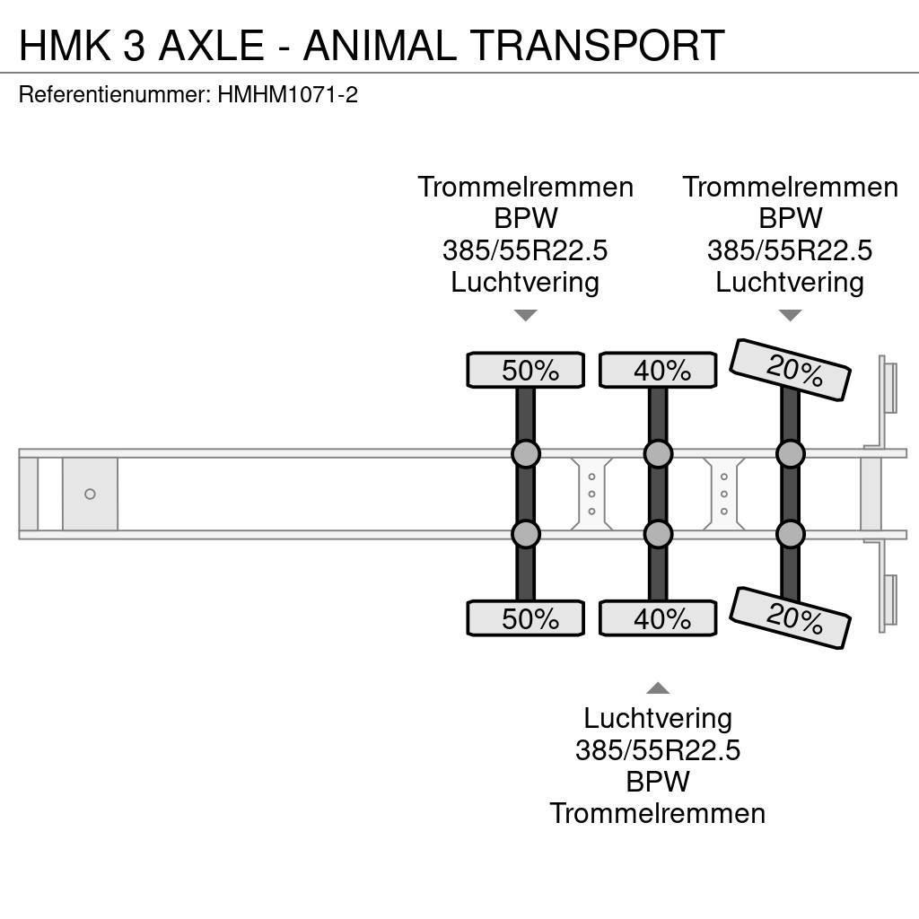  HMK 3 AXLE - ANIMAL TRANSPORT Poluprikolice za prjevoz stoke