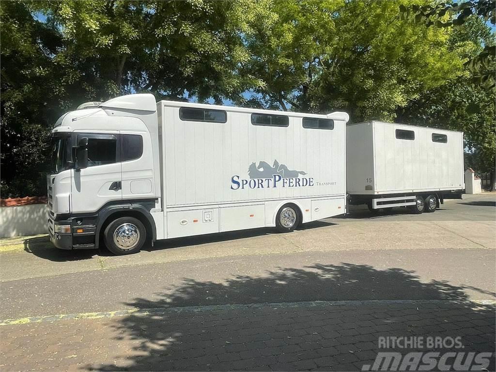 SCANIA R310 mit Spier Hänger 15 Pferde Kamioni za transport stoke