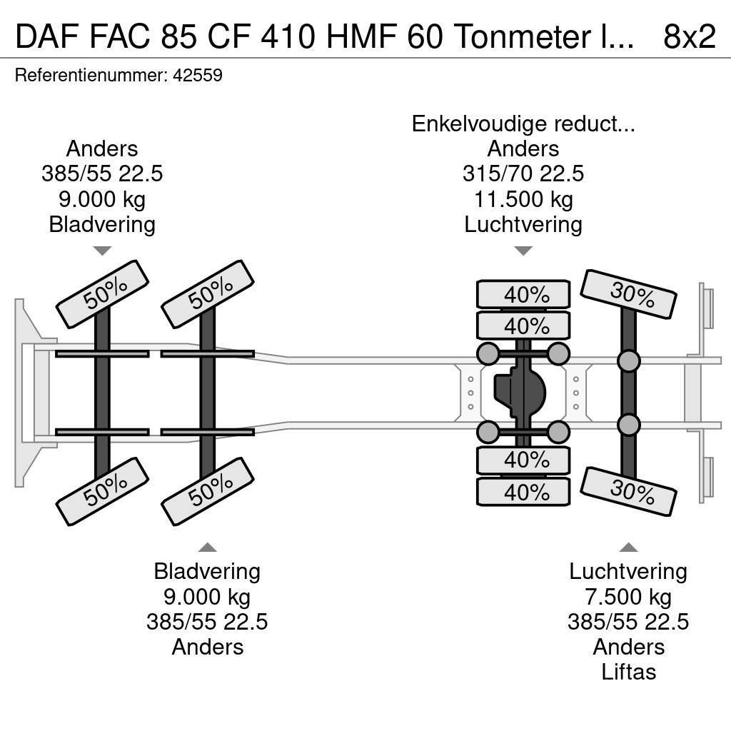 DAF FAC 85 CF 410 HMF 60 Tonmeter laadkraan + Fly-Jib Rabljene dizalice za težak teren