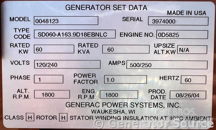 Generac 60 kW - JUST ARRIVED Dizel agregati