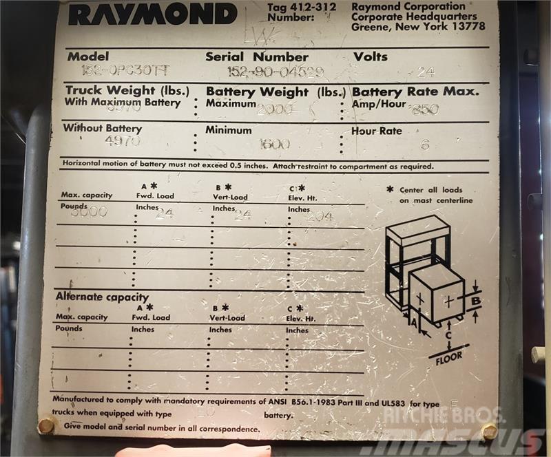 Raymond 152-OPC30TT Srednopodizni komisioni viličar
