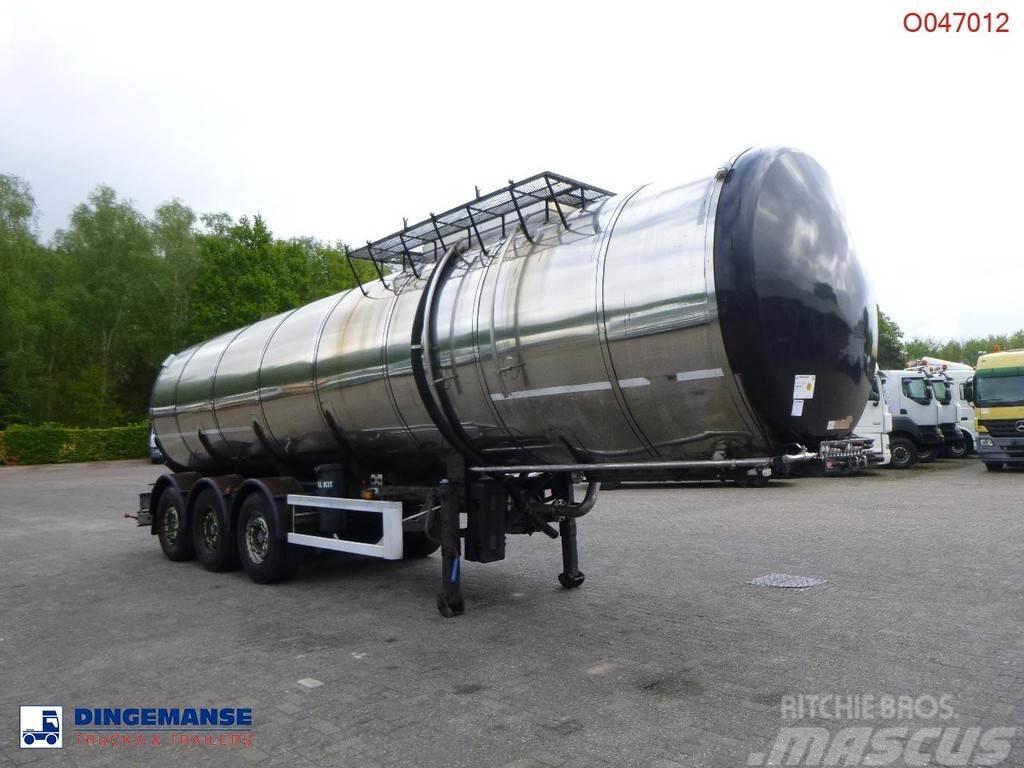 Metalovouga Bitumen tank inox 32 m3 / 1 comp + pump Tanker poluprikolice