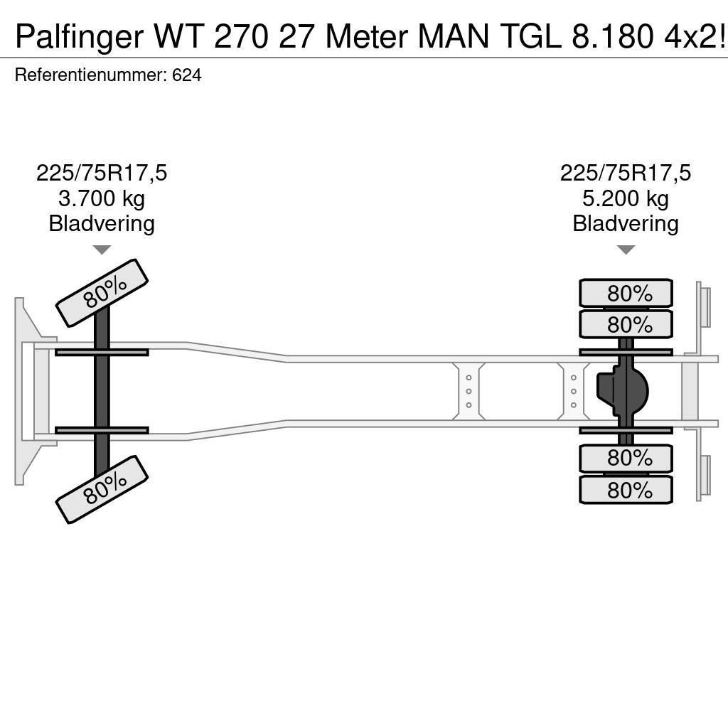 Palfinger WT 270 27 Meter MAN TGL 8.180 4x2! Auto košare