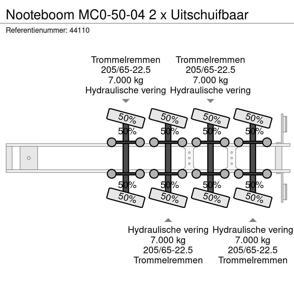Nooteboom MC0-50-04 2 x Uitschuifbaar Nisko-utovarne poluprikolice