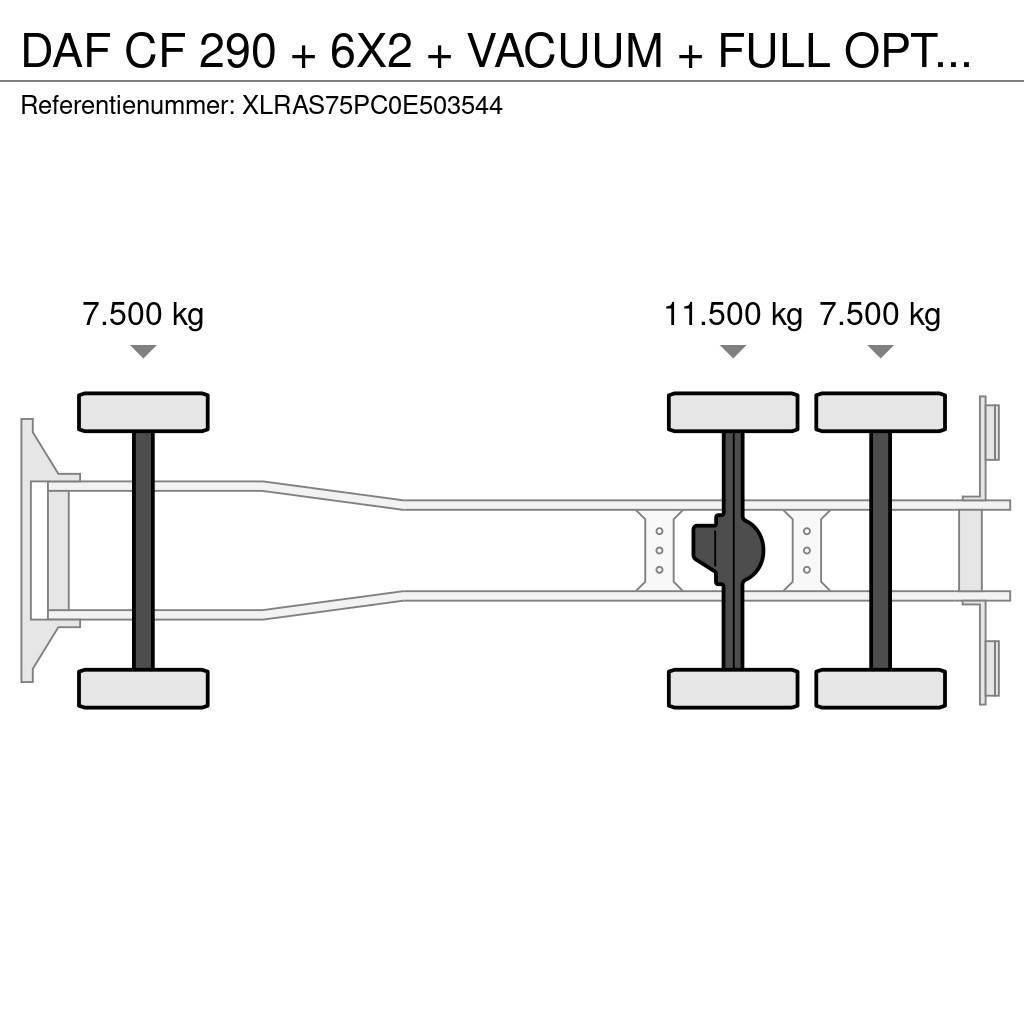 DAF CF 290 + 6X2 + VACUUM + FULL OPTION + EURO 2 Kombiji / vakuumski kamioni