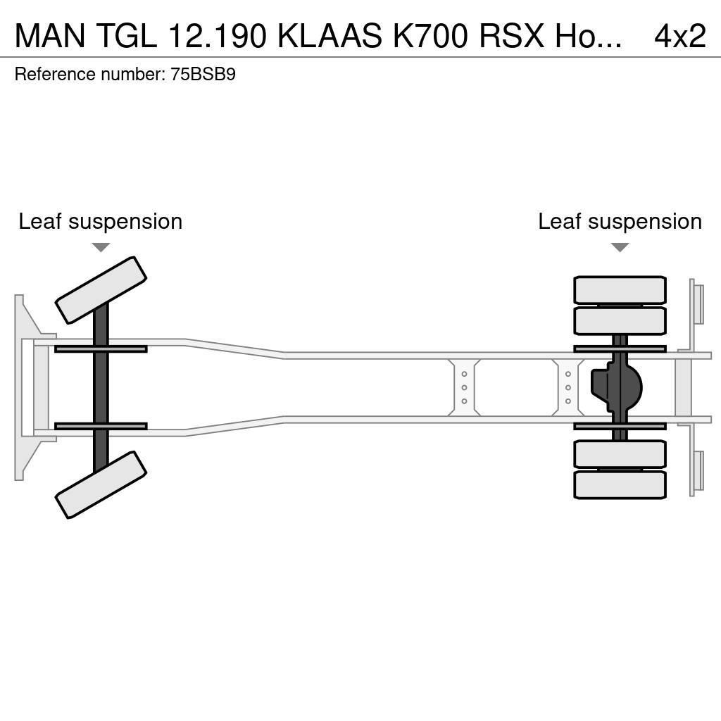 MAN TGL 12.190 KLAAS K700 RSX Hoogwerker bak (487 werk Rabljene dizalice za težak teren
