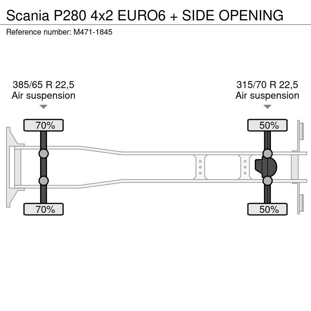 Scania P280 4x2 EURO6 + SIDE OPENING Sanduk kamioni