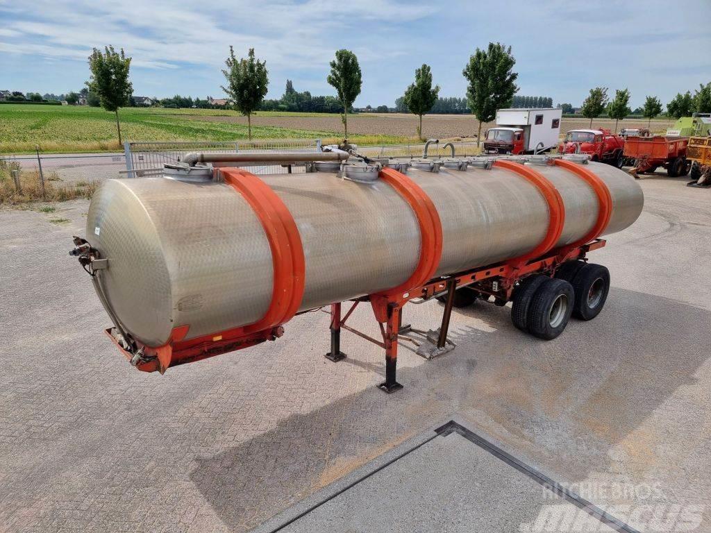 LAG INOX - RVS - 25 m3 - 1 comp. Tanker poluprikolice